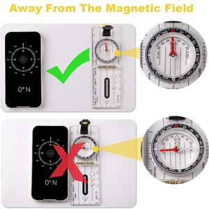 Boussole multifonctionnelle pliable DC40-2 avec loupe et mesure proportionnelle pour la lecture de cartes de randonnée et d'orientation, <span class=keywords><strong>navigation</strong></span> - Product Image 5