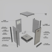 Toilettes préfabriquées portables en conteneur de 20 pieds pour une seule pièce, conception personnalisée, installation rapide pour usage public en appartement