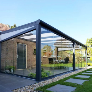 Marco de aleación de aluminio de envío rápido de fábrica vidrio templado marco blanco negro <span class=keywords><strong>Solarium</strong></span> comercial Sunroom de aluminio al aire libre - Product Image 4