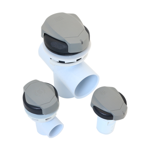 Vanne de dérivation à 2 voies portable en plastique moderne pour spa, modèle HT-B331-5 gris, avec 40 jets pour cascade de spa - Product Image 6