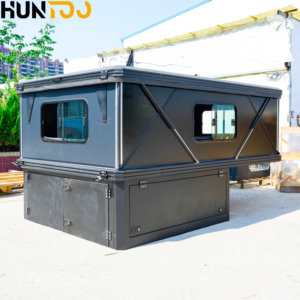 Huntoo <span class=keywords><strong>Tente</strong></span> <span class=keywords><strong>de</strong></span> <span class=keywords><strong>toit</strong></span> pour pick-up, personnalisée, légère, en aluminium et acier, pour camping, avec coque <span class=keywords><strong>de</strong></span> <span class=keywords><strong>toit</strong></span> relevable - Product Image 1