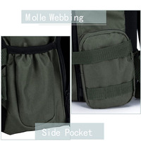 Sac à dos tactique d'assaut en polyester avec fermeture éclair, anti-insectes, pour entraînement, randonnée, sports de plein air, pratique, 40L, 45L, 50L