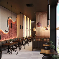 Présentoir à bijoux élégant et personnalisé, éclairage LED écologique et étanche pour la décoration intérieure de restaurant