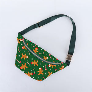 Keymay personnalisé motif sans couture <span class=keywords><strong>chaussures</strong></span> de noël sac Crossodboy imperméable Jumbo Nylon sac banane sac de taille sac de ceinture de noël - Product Image 4