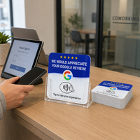 Carte NFC en acrylique personnalisée Leadercolor LDF-100100C avec puce F08, étanche et résistante aux intempéries, 13,56 MHz pour restaurants