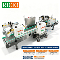 Applicateur d'étiquettes verticales auto-adhésives Ricio à servo-moteur, simple ou double face, pour bidons carrés plats de 20 L
