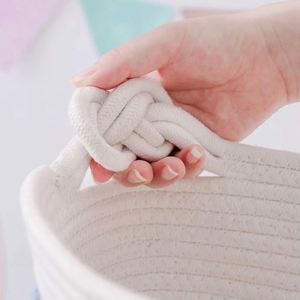 Cesta Redonda Moderna para Regalos de Bebé, con Nombre Personalizado, de Cuerda de Algodón Tejida, para Niños y Niñas, Organizador de Juguetes de Gran Capacidad - Product Image 2