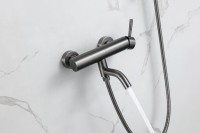 Fournisseur d'usine Design personnalisé Offre Spéciale gris italien pommeau de douche et ensemble de robinet mélangeur de douche