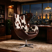Chaise en Aluminium d'aviation spitfire wing back, chaises de bureau pivotantes en cuir véritable rustique vieilli, chaises de salon d'hôtel