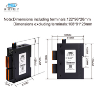 Entrada y salida digital (IO) de 16 canales Modbus TCP Módulo IO remoto Ethernet/IP para automatización de PLC Cumple con CE RoHS