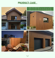 Panneau mural WPC directement de l'usine, revêtement mural extérieur 3D cannelé, panneau mural décoratif en composite bois-plastique imperméable pour hôtel
