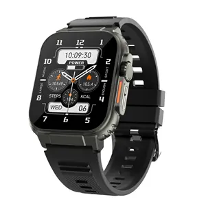 latest BT call A70 music Smart watch 1.96 big screen 600mah battery tws headphones play recording IP68 smart watch