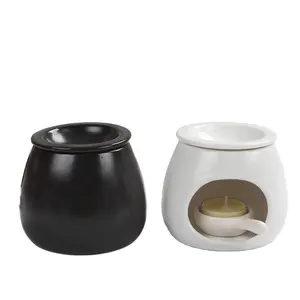 2024 New Ceramic Essential Oil Burner White Black Aromatherapy Tarts Holder Assorted Candle Aroma Burners Wax Melt Aromatic
