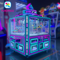 Machine à griffes d'arcade pour enfants, 4 joueurs, grande, interactive parent-enfant, à monnayeur, avec machines à poupées, idéale comme cadeau