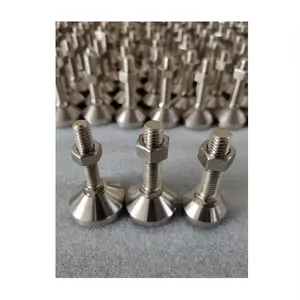 Stainless Adjustable Leveling Feet 5/16 3/8 5/8 3/4 Thread Fixed Support Metal Foot Steel Customized Iron Industrial