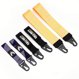 Porte-clés tissé brodé pour voiture, dragonne de poignet, pendentif de chaîne de moto, impression par transfert thermique, cordon porte-clés portable - Product Image 3