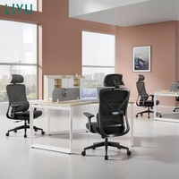 Chaise de bureau pivotante ergonomique en maille Liyu Luxury Contemporary, hauteur réglable, confortable, pour la maison/le bureau, chaise de direction