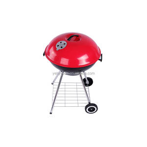 Superventas 14 16 18 22 pulgadas Hervidor de agua Parrilla Carbón en forma de manzana <span class=keywords><strong>Barbacoa</strong></span> al aire libre Redonda con placa de cubierta Carro Ruedas Move - Product Image 2