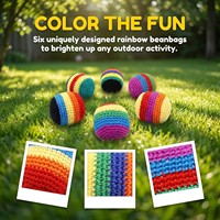 Hacky Sack de Peluche Tejido a Crochet Hecho a Mano, Juguete Personalizable para Patinar y Hacer Malabares al Aire Libre, para Niños y Adultos, Juego Deportivo