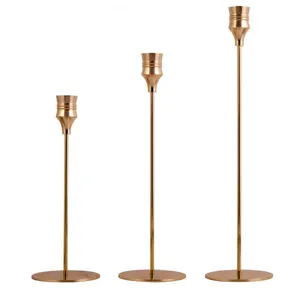 Abendessen dekorative 3ps ein Set billige Gold Kerzenhalter