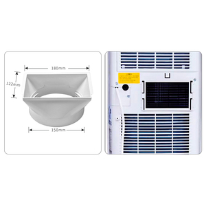 Portable 5.9 climatiseur ABS <span class=keywords><strong>Mobile</strong></span> A/C coupleur connecteur <span class=keywords><strong>tuyau</strong></span> d'échappement fenêtre adaptateur carré climatisation raccords - Product Image 3