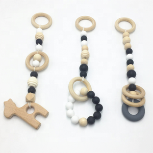 Collar con colgante de madera para bebé, juguete ecológico, <span class=keywords><strong>mordedor</strong></span> de Animal de haya Natural - Product Image 6