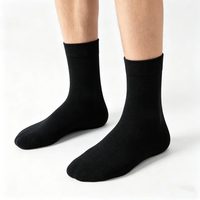 Chaussettes en bambou personnalisées avec logo, respirantes, absorbantes, douces, antibactériennes, couleur unie, tricotées, vente en gros