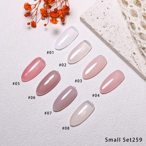 Non-Toxic 8 Colors Jelly Gel <b>Nail</b> Polish <b>Set</b> Nude Pink Soak Off Translucent Hema Free Gel <b>Nail</b> Kits - Product Image 4