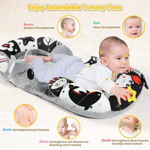 Koala Infant Baby Sit Me up Floor Seat Tummy Time Mat & Seated Support Oreillers Cadeaux de développement sensoriel Tummy Time Play Toys - Product Image 5