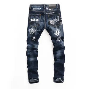 8340J88ASDmen jeans hombres cargo pantalones hombres personalizados jeans streetwear holgado