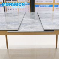 Glissière de table élévatrice automatique en acier de cuisine lourde multi-plis ouverture synchrone bidirectionnelle extensible glissière de table à manger à fermeture douce