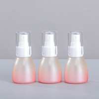 Flacon pulvérisateur PET 50 ml en forme de champignon, dégradé givré, petit format voyage, pour produits cosmétiques, flacon rond rechargeable pour eau pure