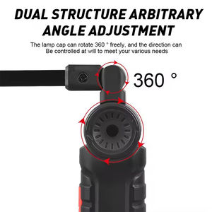 Lampe de travail LED COB magnétique rotative à 360 degrés, lumière blanche froide, IP44, rechargeable par USB, 5 modes, crochet de suspension, lampe torche, inspection automobile - Product Image 3