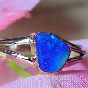 Australian Multi Fire Certified <b>Opal</b> <b>Ring</b> 925 Sterling <b>Silver</b> October Birthstone Doublets 6.5 US Size Handmade Classic Wedding - Product Image 4