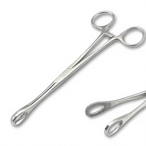 Pinzas de Sujeción de Esponja Foerster de Acero Inoxidable de Alta Calidad, Mandíbula Dentada Curva de 25 cm, Instrumentos Quirúrgicos - Product Image 2