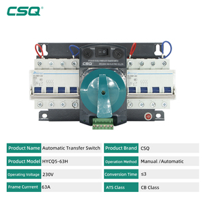 Interrupteur de transfert automatique monophasé et triphasé CB CLASS 32A, interrupteur de commutation automatique 63A, AC 220V 380V, usage domestique <span class=keywords><strong>ATSE</strong></span> - Product Image 4