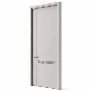 Porte intérieure en bois simple, anti-rayures, insonorisée, en panneau HDF à grain de bois, ignifuge, pour chambre à coucher, avec revêtement en mélamine - Product Image 1