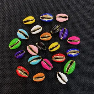 hot sale plated gold multi color handcraft natural simple style DIY Necklace Bracelet Shell Beads