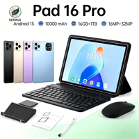 Tablet Pad 16 Pro 11-Inci 108MP 8000mAh 5G Wi-Fi Dual SIM TF Pena Digital 2K Android 15 Komputer Pintar untuk Gaming