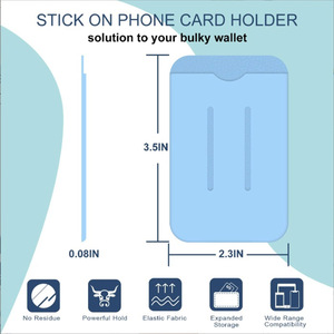 Creativo de silicona pegajosa para tarjetas de crédito, soporte de bolsillo ultradelgado para teléfono móvil, pegatinas traseras, fundas para tarjetas para iPhone y la mayoría de los teléfonos inteligentes - Product Image 2