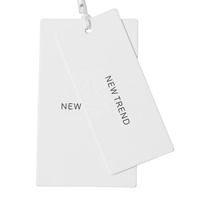 Étiquettes de balançoire de vêtement personnalisées étiquette de vêtements imprimer le nom du logo étiquette volante en plastique avec ficelle de papier étiquettes volantes pour vêtements propre logo