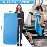 Serviette de fitness pour salle de sport avec poche zippée Banc magnétique avec logo personnalisé Serviette de sueur en microfibre