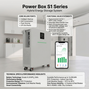 Sistema Solar Portátil de 51.2V 314Ah 16kWh con BMS Inteligente CAN, 6kW para Cabaña Remota y Caja de Energía S1 Integrada de 6 KW - Product Image 4