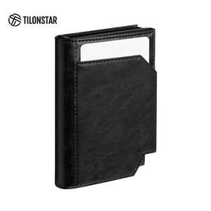 TILONSTAR TVC505 logotipo personalizado inteligente de alta calidad Pop Up Bank ID Case RIFD bloqueo tarjeteros para hombres de negocios - Product Image 1