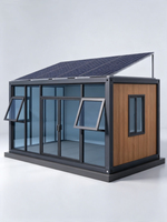 Cabane préfabriquée modulaire solaire |   Aloès pour le personnel / Résidence en plein air / Bureau de chantier / Maison de loisirs extérieure avec terrasse avant