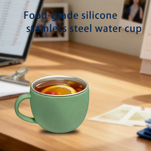 Tazza per Bambini in Acciaio Inox e Silicone Senza BPA, Nuovo Design, Stoviglie Sicure e Salutari per l'Alimentazione dei Bambini - Product Image 4