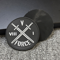Patchs tactiques personnalisés en PVC en forme de cœur, transfert DTF thermocollant pour T-shirts, sweats à capuche, sweats et casquettes