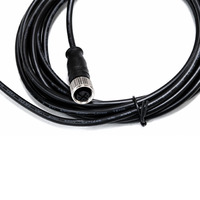 Connecteur femelle M8 à code A à 4 broches avec câble à ressort hélicoïdal haute flexibilité, terminé par une prise USB 2.0