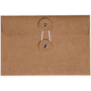 En Existencia: Sobres Retro de Papel Kraft de 17*11.5cm, 200gsm, con Botón y Cierre de Cuerda - Product Image 2