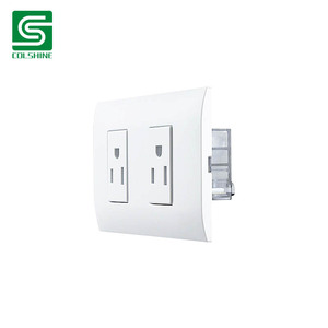 Tomacorriente de Pared de Dos Tomas y Dos Pines con Placa Frontal - Product Image 5